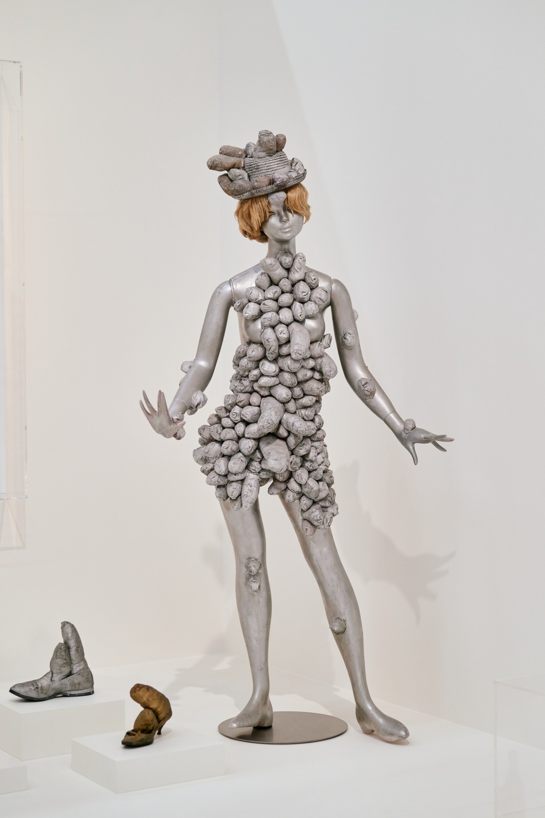 Silver mannequin in an accumulation dress by Yayoi Kusama, Stedelijk Museum Amsterdam