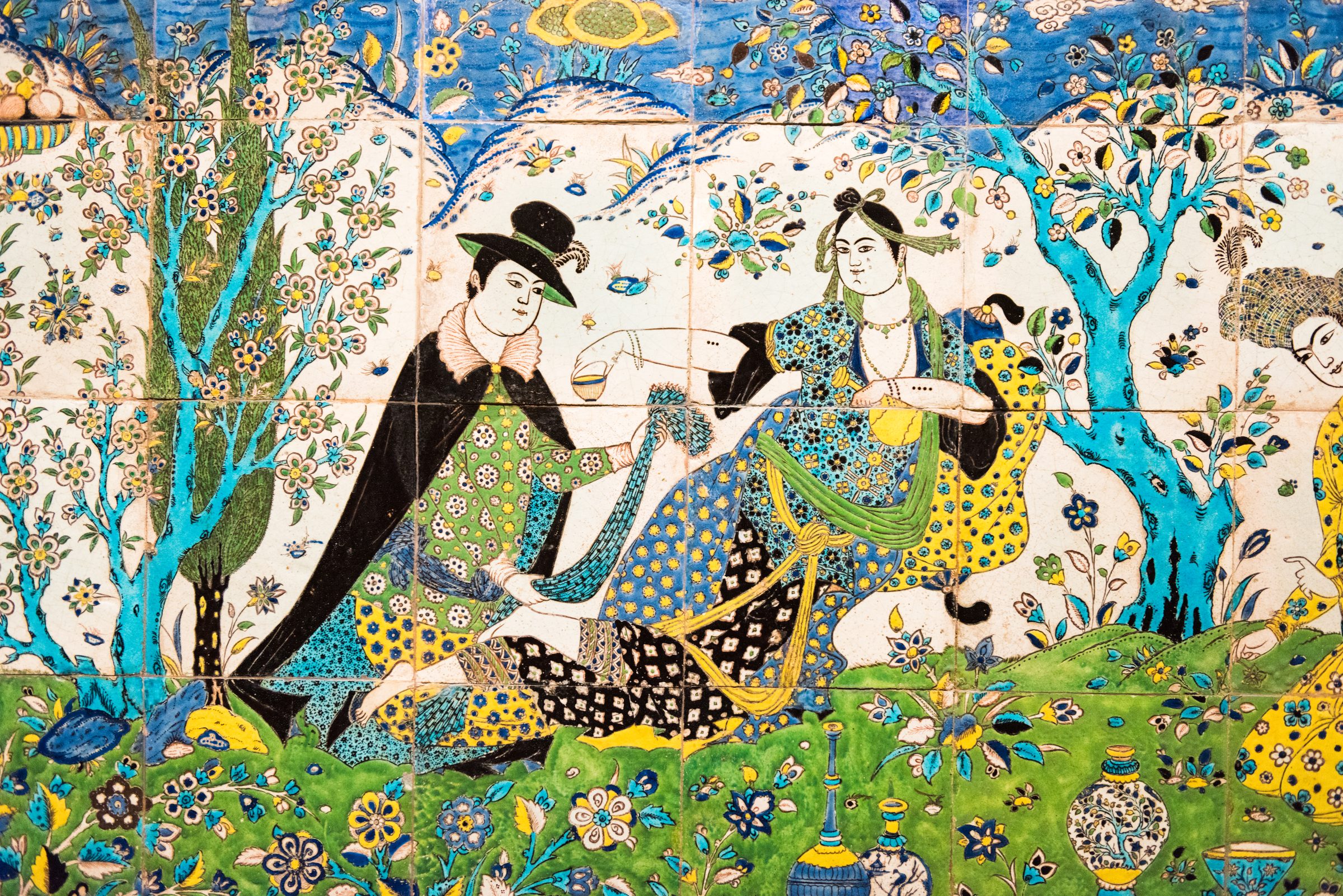 Garden Gathering tile panel, The Metropolitan Museum of Art