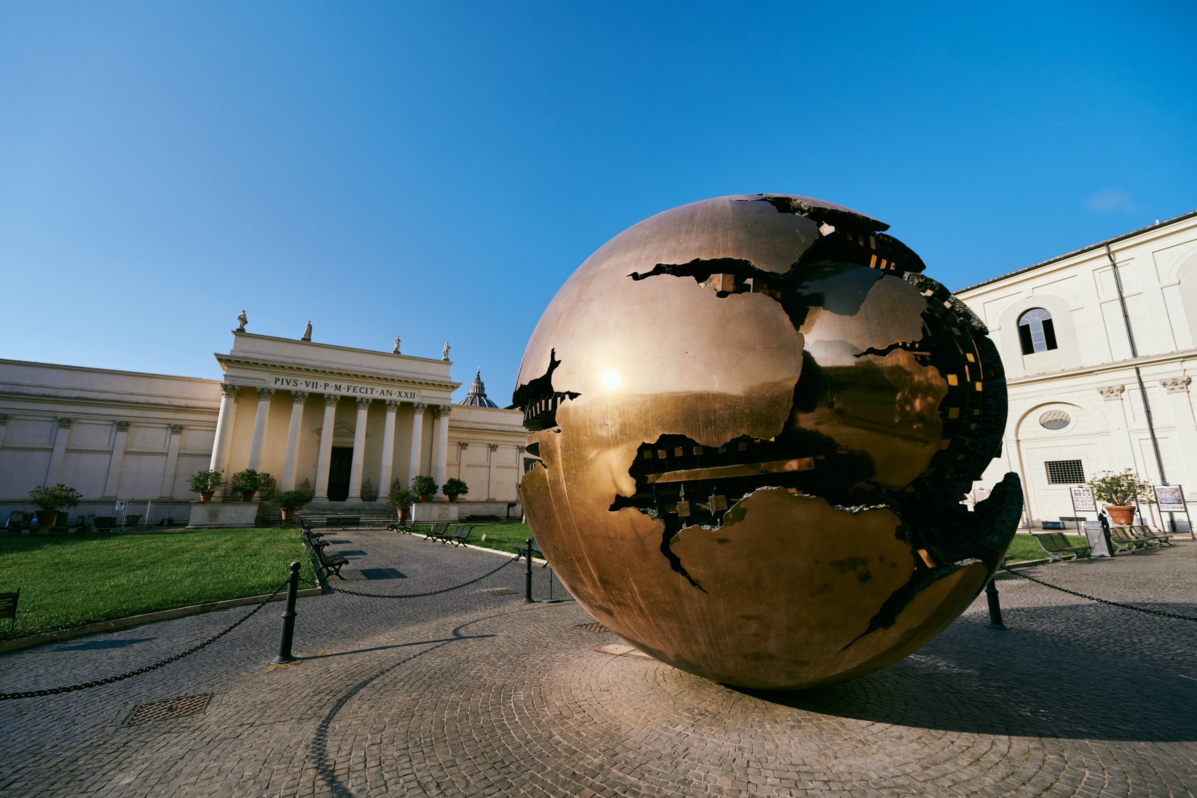Pomodoro's Sphere within Sphere, Vatican Museums, Vatican City